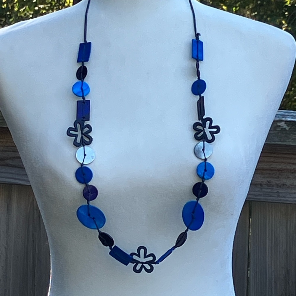 Y2K Blue Statement Necklace